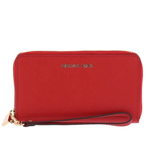 michael kors riley scarlet red wallet|Michael Kors Wallet.